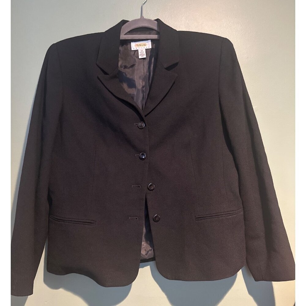 VTG Women's Talbots Petites 14 Blazer 100% Wool Made USA Preppy Career Academia